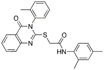 N-(2,4-DIMETHYLPHENYL)-2-(4-OXO-3-O-TOLYL-3,4-DIHYDROQUINAZOLIN-2-YLTHIO)ACETAMIDE Struktur