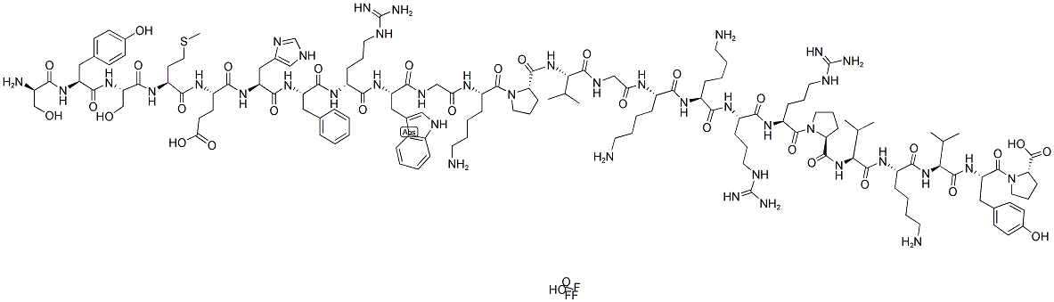 [D-SER1]-ADRENOCORTICOTROPIC HORMONE FRAGMENT 1-24 HUMAN, RAT TRIFLUOROACETATE SALT Struktur