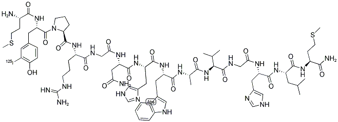 ([125I]-TYR)-GRP (14-27) (HUMAN, PORCINE, CANINE) Struktur