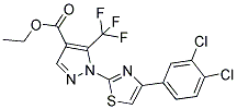 ETHYL 1-[4-(3,4-DICHLOROPHENYL)-1,3-THIAZOL-2-YL]-5-(TRIFLUOROMETHYL)-1H-PYRAZOLE-4-CARBOXYLATE Struktur