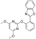 2-[2-[(4,6-DIMETHOXYPYRIMIDIN-2-YL)OXY]PHENYL]BENZOXAZOLE Struktur