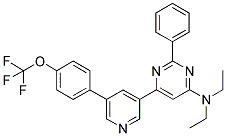 DIETHYL-(2-PHENYL-6-[5-(4-TRIFLUOROMETHOXY-PHENYL)-PYRIDIN-3-YL]-PYRIMIDIN-4-YL)-AMINE Struktur