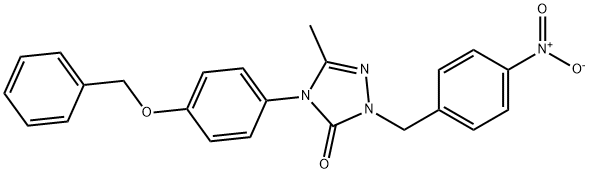 4-[4-(BENZYLOXY)PHENYL]-5-METHYL-2-(4-NITROBENZYL)-2,4-DIHYDRO-3H-1,2,4-TRIAZOL-3-ONE Struktur