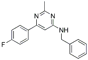 N-BENZYL-6-(4-FLUOROPHENYL)-2-METHYLPYRIMIDIN-4-AMINE Struktur