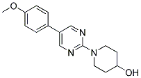 1-[5-(4-METHOXYPHENYL)PYRIMIDIN-2-YL]PIPERIDIN-4-OL Struktur