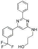 3-((2-PHENYL-6-[3-(TRIFLUOROMETHYL)PHENYL]PYRIMIDIN-4-YL)AMINO)PROPAN-1-OL|