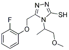 5-(2-FLUORO-PHENOXYMETHYL)-4-(2-METHOXY-1-METHYL-ETHYL)-4H-[1,2,4]TRIAZOLE-3-THIOL Struktur