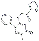 2-METHYL-5-(2-OXO-2-THIEN-2-YLETHYL)[1,2,4]TRIAZINO[2,3-A]BENZIMIDAZOL-3(5H)-ONE Struktur