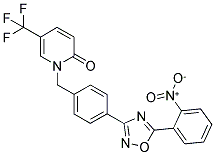 1-[4-[5-(2-NITROPHENYL)-1,2,4-OXADIAZOL-3-YL]BENZYL]-5-(TRIFLUOROMETHYL)-2-PYRIDONE Struktur