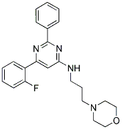 [6-(2-FLUORO-PHENYL)-2-PHENYL-PYRIMIDIN-4-YL]-(3-MORPHOLIN-4-YL-PROPYL)-AMINE Struktur