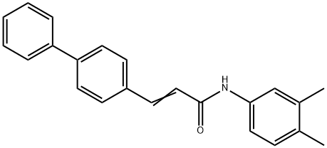 3-[1,1'-BIPHENYL]-4-YL-N-(3,4-DIMETHYLPHENYL)ACRYLAMIDE Struktur