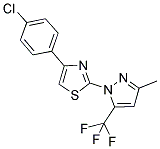 4-(4-CHLOROPHENYL)-2-[3-METHYL-5-(TRIFLUOROMETHYL)-1H-PYRAZOL-1-YL]-1,3-THIAZOLE Struktur