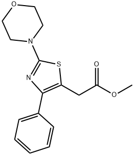 METHYL 2-(2-MORPHOLINO-4-PHENYL-1,3-THIAZOL-5-YL)ACETATE Struktur