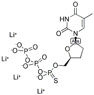 3'-DEOXYTHYMIDINE-5'-O-(1-THIOTRIPHOSPHATE) LITHIUM SALT Struktur