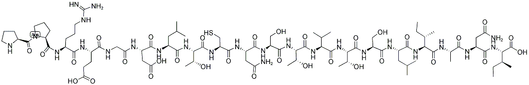 H-PRO-PRO-ARG-GLU-GLY-ASP-LEU-THR-CYS-ASN-SER-THR-VAL-THR-SER-LEU-ILE-ALA-ASN-ILE-OH Struktur