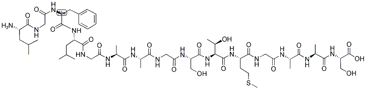 H-LEU-GLY-PHE-LEU-GLY-ALA-ALA-GLY-SER-THR-MET-GLY-ALA-ALA-SER-OH Struktur