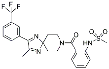 2-METHYL-8-(2-((METHYLSULFONYL)AMINO)PHENYL)-3-(3-(TRIFLUOROMETHYL)PHENYL)-1,4,8-TRIAZOSPIRO[4.5]DECA-1,3-DIENE Struktur