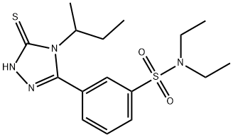 3-(4-SEC-BUTYL-5-MERCAPTO-4H-[1,2,4]TRIAZOL-3-YL)-N,N-DIETHYL-BENZENESULFONAMIDE Struktur