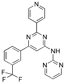 N-(2-PYRIDIN-4-YL-6-[3-(TRIFLUOROMETHYL)PHENYL]PYRIMIDIN-4-YL)PYRIMIDIN-2-AMINE Struktur