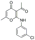 3-ACETYL-2-(3-CHLORO-PHENYLAMINO)-6-METHYL-PYRAN-4-ONE Struktur