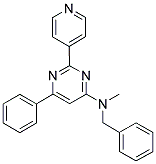 N-BENZYL-N-METHYL-6-PHENYL-2-PYRIDIN-4-YLPYRIMIDIN-4-AMINE Struktur