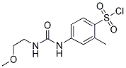 4-[3-(2-METHOXY-ETHYL)-UREIDO]-2-METHYL-BENZENESULFONYL CHLORIDE Struktur