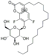 6,8-DIFLUORO-4-HEPTADECYLUMBELLIFERYL BETA-D-GLUCOPYRANOSIDE Struktur