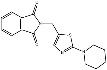 2-[(2-PIPERIDINO-1,3-THIAZOL-5-YL)METHYL]-1H-ISOINDOLE-1,3(2H)-DIONE Struktur