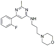 6-(2-FLUOROPHENYL)-2-METHYL-N-(3-MORPHOLIN-4-YLPROPYL)PYRIMIDIN-4-AMINE Struktur