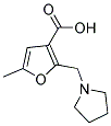 5-METHYL-2-PYRROLIDIN-1-YLMETHYL-FURAN-3-CARBOXYLIC ACID Struktur