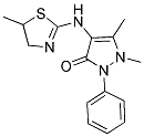 1,5-DIMETHYL-4-(5-METHYL-4,5-DIHYDRO-THIAZOL-2-YLAMINO)-2-PHENYL-1,2-DIHYDRO-PYRAZOL-3-ONE Struktur