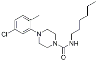 (4-(5-CHLORO-2-METHYLPHENYL)PIPERAZINYL)-N-HEXYLFORMAMIDE Struktur