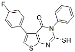 5-(4-FLUOROPHENYL)-2-MERCAPTO-3-PHENYLTHIENO[2,3-D]PYRIMIDIN-4(3H)-ONE Struktur