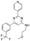 N-(2-METHOXYETHYL)-2-PYRIDIN-4-YL-6-[3-(TRIFLUOROMETHYL)PHENYL]PYRIMIDIN-4-AMINE Struktur