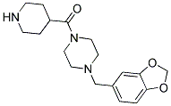 (4-BENZO[1,3]DIOXOL-5-YLMETHYL-PIPERAZIN-1-YL)-PIPERIDIN-4-YL-METHANONE Struktur