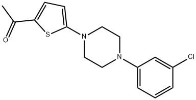 1-(5-[4-(3-CHLOROPHENYL)PIPERAZINO]-2-THIENYL)-1-ETHANONE Struktur