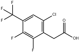 6-CHLORO-2,3-DIFLUORO-4-(TRIFLUOROMETHYL)PHENYLACETIC ACID Struktur