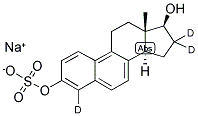 SODIUM 17BETA-DIHYDROEQUILENIN-4,16,16-D3 3-SULFATE Struktur