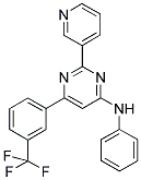 N-PHENYL-2-PYRIDIN-3-YL-6-[3-(TRIFLUOROMETHYL)PHENYL]PYRIMIDIN-4-AMINE Struktur