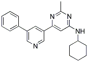 N-CYCLOHEXYL-2-METHYL-6-(5-PHENYLPYRIDIN-3-YL)PYRIMIDIN-4-AMINE Struktur