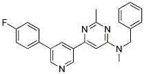 N-BENZYL-6-[5-(4-FLUOROPHENYL)PYRIDIN-3-YL]-N,2-DIMETHYLPYRIMIDIN-4-AMINE Struktur