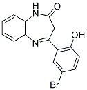 1,3-DIHYDRO-4-(5-BROMO-2-HYDROXYPHENYL)-2H-1,5-BENZODIAZEPIN-2-ONE Struktur