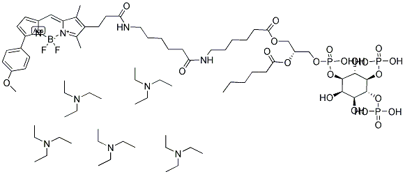 BODIPY(R) TMR-X C6-PHOSPHATIDYLINOSITOL 4,5-DIPHOSPHATE, PENTA(TRIETHYLAMMONIUM) SALT Struktur