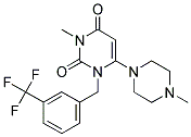 3-METHYL-6-(4-METHYLPIPERAZIN-1-YL)-1-[3-(TRIFLUOROMETHYL)BENZYL]PYRIMIDINE-2,4(1H,3H)-DIONE Struktur