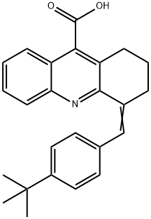 4-(4-TERT-BUTYL-BENZYLIDENE)-1,2,3,4-TETRAHYDRO-ACRIDINE-9-CARBOXYLIC ACID Struktur