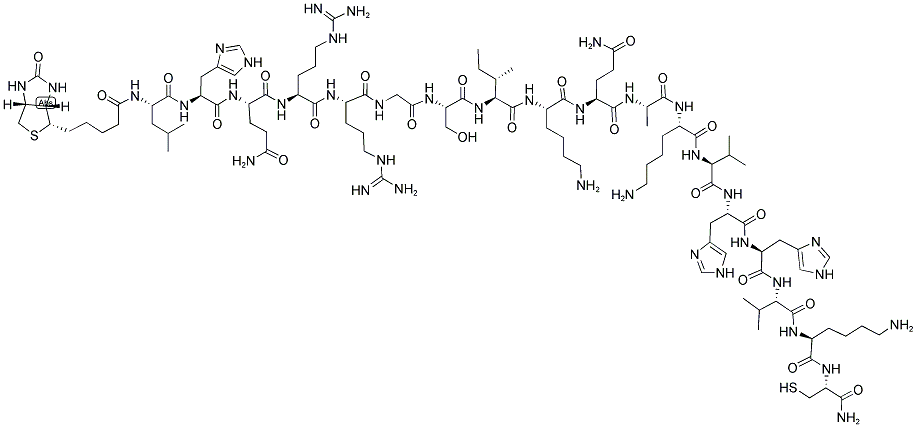 BIOT-LHQRRGSIKQAKVHHVKC-NH2 Struktur