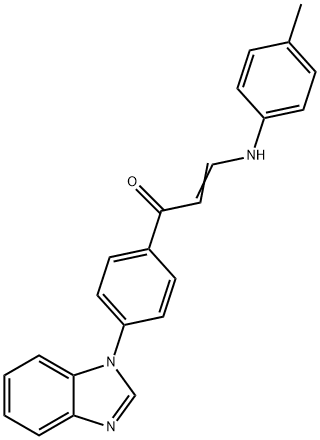 (E)-1-[4-(1H-1,3-BENZIMIDAZOL-1-YL)PHENYL]-3-(4-TOLUIDINO)-2-PROPEN-1-ONE Struktur