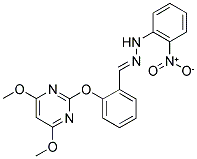 1,2-DIAZA-3-[2-[(4,6-DIMETHOXYPYRIMIDIN-2-YL)OXY]PHENYL]-1-(2-NITROPHENYL)PROP-2-ENE Struktur