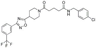 N-(4-CHLOROBENZYL)-5-OXO-5-[4-(3-(3-(TRIFLUOROMETHYL)PHENYL)-1,2,4-OXADIAZOL-5-YL)PIPERIDIN-1-YL]PENTANAMIDE Struktur