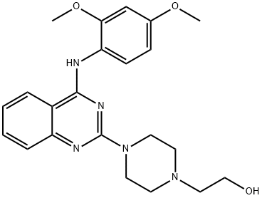 2-(4-(4-(2,4-DIMETHOXYPHENYLAMINO)QUINAZOLIN-2-YL)PIPERAZIN-1-YL)ETHANOL Struktur